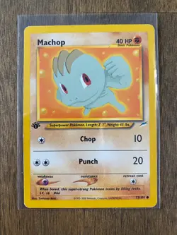 Machop 73/105 Common - Pokemon TCG Neo Destiny 1st Edition - MP - Image 1