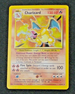 Pokemon TCG Charizard 4/102 Base Set Holo LP - Image 1