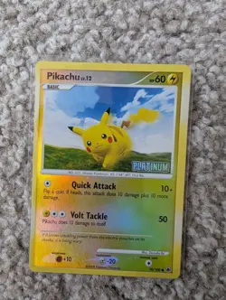 2009 Pokemon Platinum Burger King Pikachu Holo Stamped Promo - Image 1