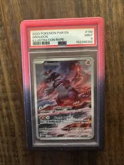 Pokemon TCG Groudon Illustration Rare Paradox Rift 199/182 PSA 9 - Image 1