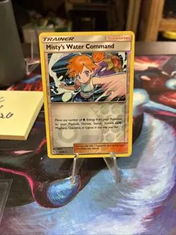 Pokemon Misty's Water Command 63/68 Hidden Fates Reverse Holo Trainer Eng - Image 1