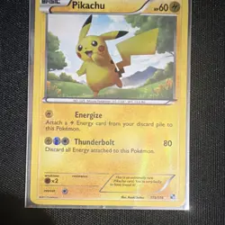 Pikachu Reverse Foil Pokemon Black & White Base Set #115 - Image 1