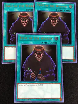 YUGIOH EXILE OF THE WICKED LCKC-EN100 1ST ULTRA X3 (NM) - Image 1