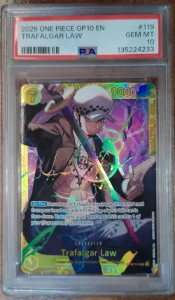 2025 One Piece OP10 Trafalgar Law Secret Rare SEC #119 PSA 10 GEM MINT - Image 1