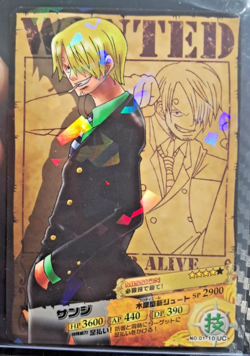 AR Carddass WANTED POSTER ONE PIECE SANJI HOLO LUFFY CREW VERY RARE BANDAI SET - Image 1