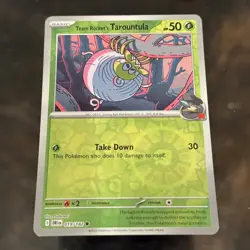 Team Rocket's Tarountula 019/182 Pokemon Card Pokemon TCG Holo - Image 1