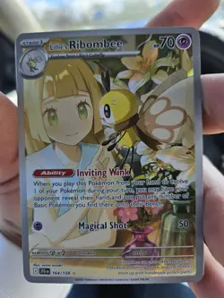Pokemon TCG Lillie's Ribombee Card Journey Together Illustration, 164/159 - Image 1