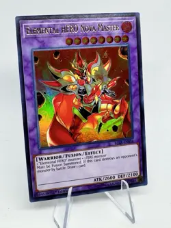 Yugioh Elemental HERO Nova Master Ultra Rare 1st Edition BLLR-EN056 Card - Image 1
