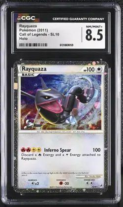 CGC 8.5 NM/MINT+ Rayquaza SL10 Call Of Legends Holo Pokemon Card - Image 1