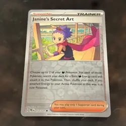 Trainer Supporter Janine's Secret Art 112/131 Pokemon Card Pokemon TCG Holo - Image 1
