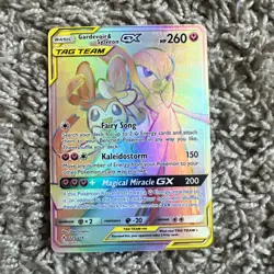 Pokemon TCG Gardevoir & Sylveon Rainbow Tag Team GX 225/214 Secret Rare Card - Image 2