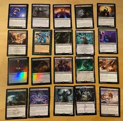 Magic The Gathering Lot Of 20 Black Cards Including Rares and Mythics NM - Image 1