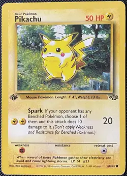 Pikachu 60/64 Jungle Regular 1st Edition - Pokemon Card - Image 1
