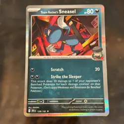 Team Rocket's Sneasel 128/182 Pokemon Card Pokemon TCG Holo - Image 1