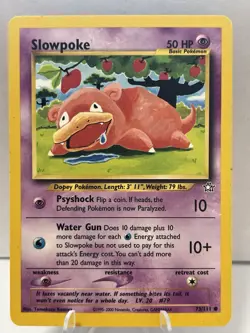 Pokemon Card Neo Genesis Slowpoke 73/111 Unlimited Common Komiya - Image 1
