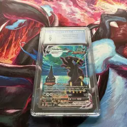 Pokemon TCG Umbreon VMAX Holo Secret Rare Card Evolving Skies 215/203 CGC 9 Blue - Image 1