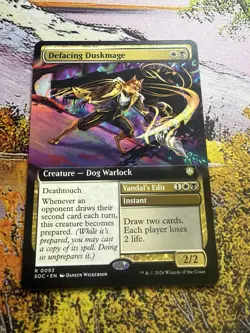 Defacing Duskmage - Extended Art Commander: Secrets of Strixhaven MTG - Image 2