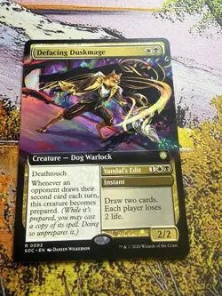 Defacing Duskmage - Extended Art Commander: Secrets of Strixhaven MTG - Image 3
