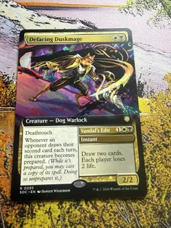 Defacing Duskmage - Extended Art Commander: Secrets of Strixhaven MTG - Image 4