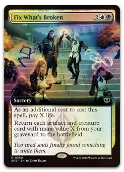 Fix What's Broken (Extended Art) #350 (Foil) NM Secrets of Strixhaven Magic MTG - Image 1