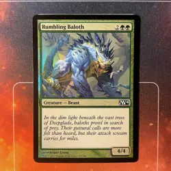 FOIL RUMBLING BALOTH MAGIC 2014 (M14) MAGIC: THE GATHERING LIGHTLY PLAYED - Image 1