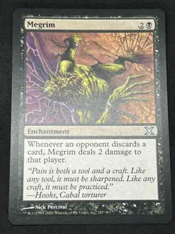 Magic the Gathering MTG Megrim Black Core Set 10th Edition Uncommon - Image 1