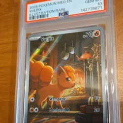 Pokemon TCG Vulpix Illustration Rare Holo Me01 Mega Evolution PSA 10 138/132 - Image 1