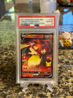 Pokemon Lance's Charizard V SWSH133 Sword & Shield Promo Holo PSA 10 GEM MINT - Image 1