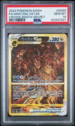 2023 POKEMON SWORD & SHIELD CROWN ZENITH SECRET FULL ART/GIRATINA VSTAR PSA 10 - Image 1