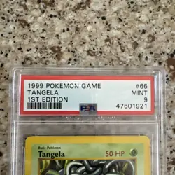1999 Pokemon - 1st Edition Shadowless Tangela - Base Set 66/102 - PSA 9 - Image 2