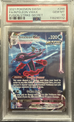 2021 Pokemon Inteleon VMAX Alt Art Fusion Strike 266/264 PSA 10 - Image 1