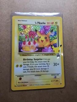 🎂Birthday Pikachu 24/25 Celebrations Holo NM/MINT Pokemon 25th Anniversary ⚡🎂 - Image 1