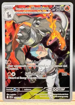 Team Rocket's Houndoom 191/182 Illustration Rare Destined Rivals Pokemon TCG NM - Image 1