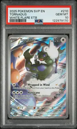 2025 POKEMON SVP EN-SV BLACK STAR PROMO #210 TORNADUS PSA 10 - Image 1