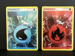 Pokemon EX Holon Phantoms Reverse Holo Energy Lot Fire Water 106 107 LP - Image 1