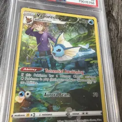 2022 Pokemon Full Arts Vaporeon Brilliant Stars. PSA 10 - Image 2