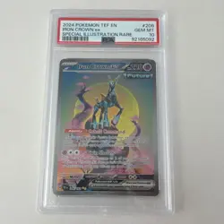 Pokemon Iron Crown ex Special Illustration Rare Holo 206/162 SV05 PSA 10 - Image 1