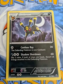 Umbreon Black and White Dark Explorers Non-Holo Rare 61/108 Pokemon Lp - Image 1