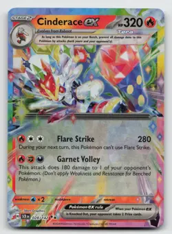 Pokemon Tcg- Cinderace EX 028/142 Double Rare S&V Stellar Crown- NM - Image 1
