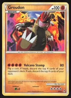 Groudon 6/95 Non-holo Rare LP Pokemon Call of Legends Deck - Image 1