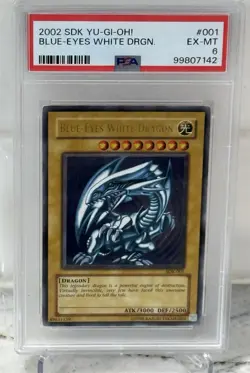 Konami Blue-Eyes White Dragon SDK-001 Ultra Rare PSA 6 2002 Unlimited - Image 1