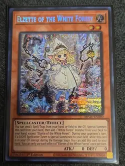 Yugioh 1x Elzette of the White Forest MP25-EN080 2025 Mega-Pack Secret 1st Ed NM - Image 1
