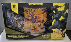 Pokemon TCG -Pikachu and Zekrom-GX Tag Team Premium Collection (Minor Damage) - Image 1