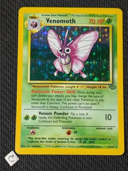 Venomoth 13/64 - Jungle Unlimited Holo Rare Pokemon TCG LP - Image 1