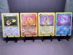 Pokemon TCG Team Rocket Eeveelutions Set Lot Eevee Vaporeon Jolteon Flareon WOTC - Image 1