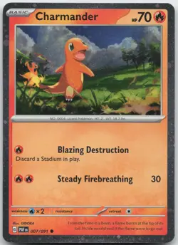 CHARMANDER 007/091 COSMOS HOLO COMMON POKEMON NM - Image 1