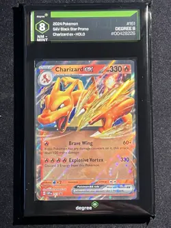 2024 POKEMON TCG SVP EN-SV BLACK STAR PROMO #161 CHARIZARD EX GRADED 8 NM/MINT - Image 1