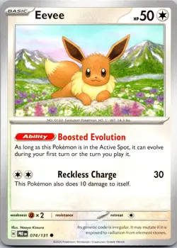 Pokemon Eevee SV: Prismatic Evolutions (PRE) Normal 074/131 NM - Image 1