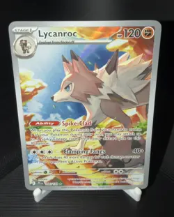 Pokemon TCG Lycanroc 166/159 Sv09: Journey Together Illustration Rare Holo 120HP - Image 1