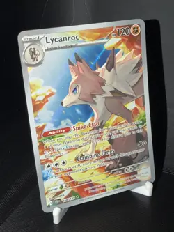 Pokemon TCG Lycanroc 166/159 Sv09: Journey Together Illustration Rare Holo 120HP - Image 2